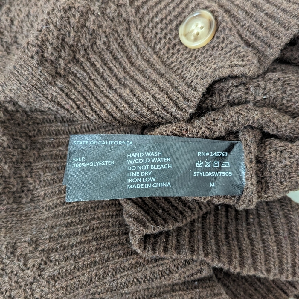 Fashion Q Brown Knit Cardigan - Picture 7 of 7